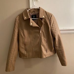 New York and Company Faux-Leather Asymmetrical Moto Jacket